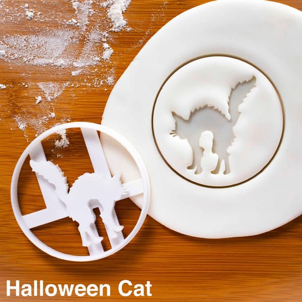 3 stk. Plast Halloween Kageform Hvidt Bageværktøj Græskar