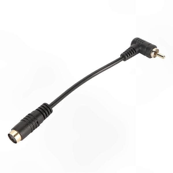 Mini DIN til RCA Komposittadapter - 4-pinners Video til 90° RCA Hankabel