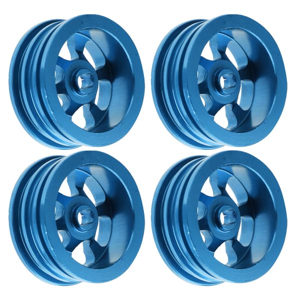 4 stk. RC bilfælgssæt aluminiumslegering til WLtoys K989 fjernstyrede biler 1/28 blå
