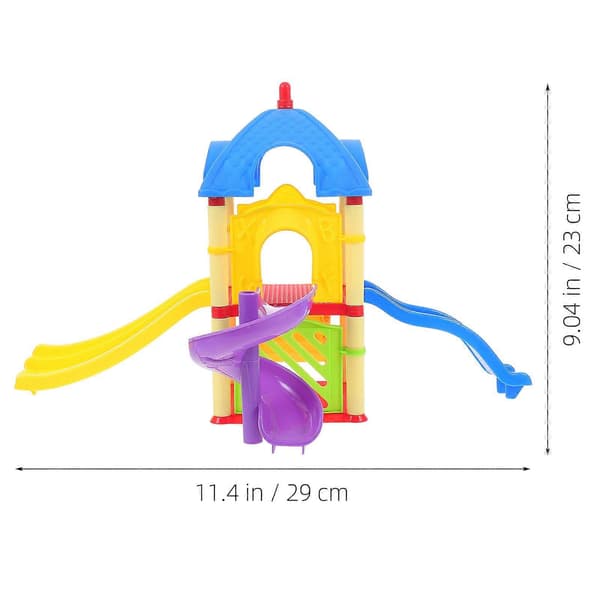 Small Playground Building Model DIY Kids Playground Model Slide Model [DB] Multi 29.00X28.00X23.00CM Multi 29.00X28.00X23.00CM