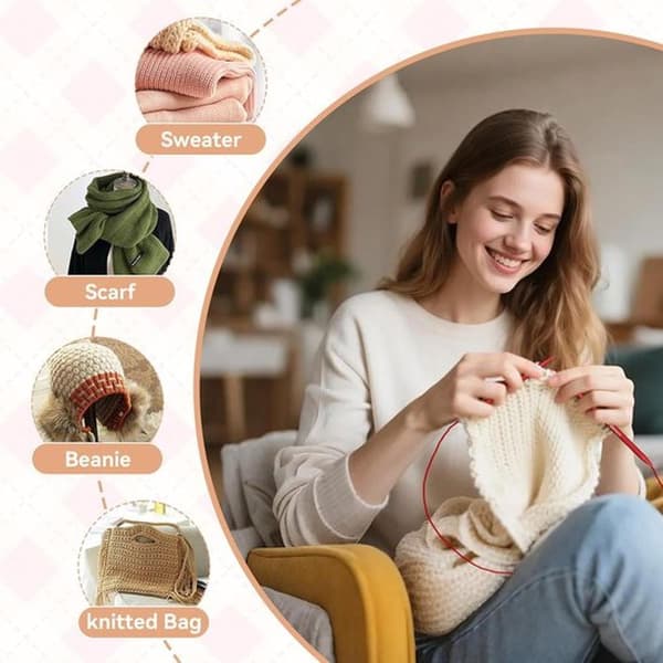 Knitting Set - Handmade DIY Knitting - Detachable, Interchangeable Circular Needles - Sweater Needles - DIY Knitting Tools