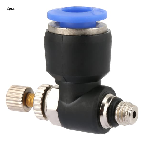 2 stk. rør luftstrømhastighetsregulator rør pneumatisk monteringsregulatorventil (SL6-M5)
