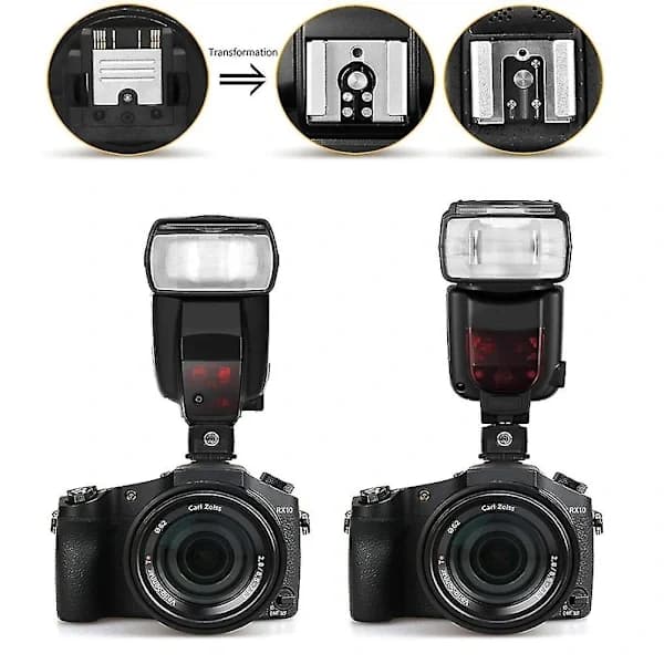TF-334 Blitsskoadapter for å konvertere Sony Mi A7 A7S A7SII A7R A7II A9 A6300-kamera til Canon Nikon