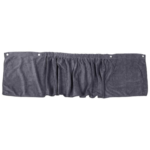 Justerbart dusjhåndkle for menn, korte bukser, polyester, bærbar design for bad, spa, grå, 1 sett