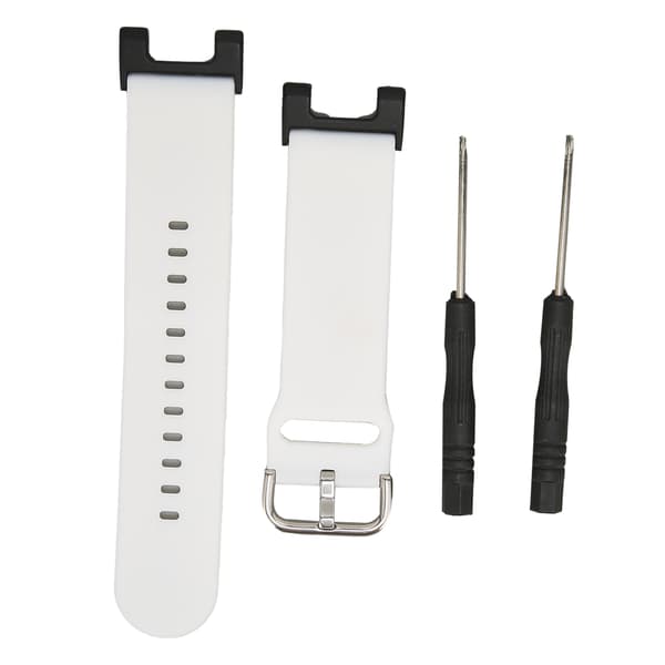 Smartwatch Band Silicone Watch Strap Solid Color for Amazfit TRex Pro (White)