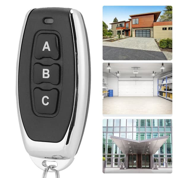 Wireless Universal 3-Button Metal Clone Remote Control Copy for Electric Gate Garage Door