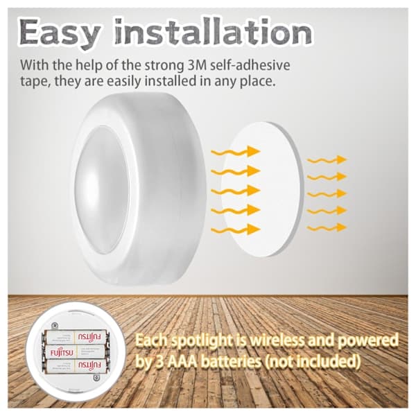LED Spotlights Set – 6 stylish lamps with 2 practical remote controls
