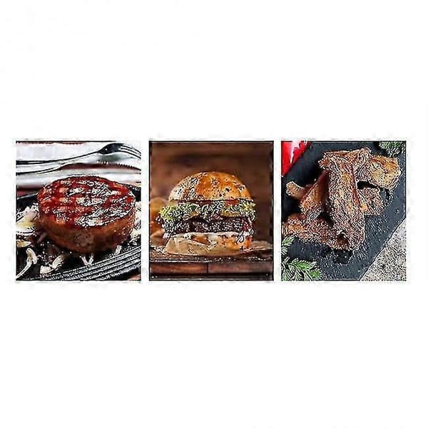Burgerpresse i rustfritt stål med håndtak for flat grillmatlaging