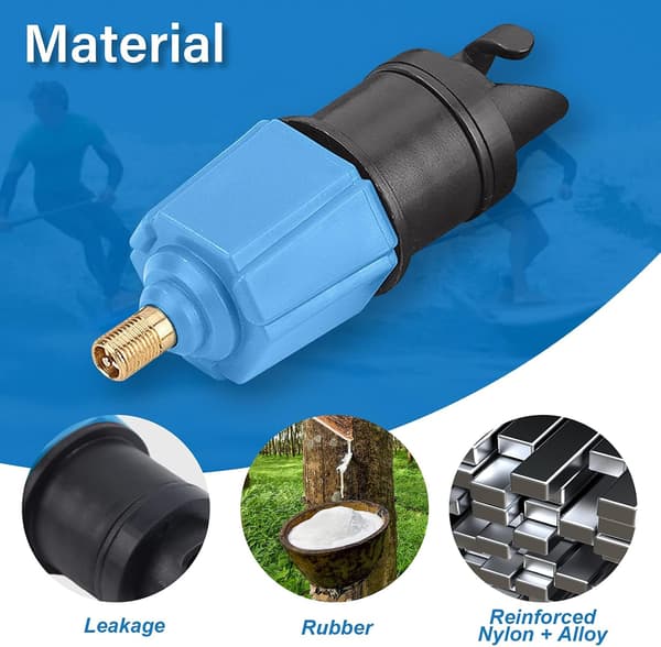 4 munstycken SUP pumpadapter luftpumpkonverterare, båtluftventiladapterkit, uppblåsbara pumpadaptrar för kajak, stand up paddleboard, uppblåsbar säng