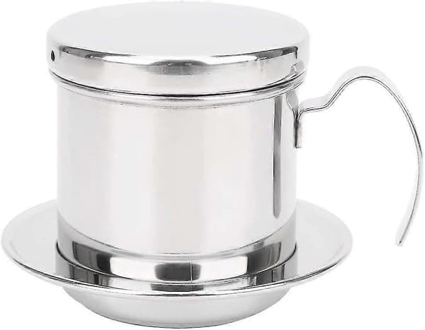 Vietnamesisk kaffefilter, rustfrit stål enkelt kop drypbrygger kaffebrygger (wick)