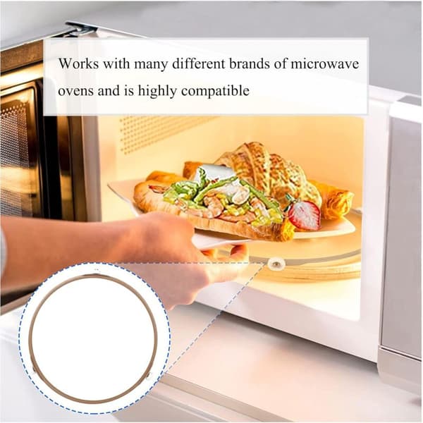 Universal Turntable Holder 22cm, Microwave Rotating Ring for Universal Glass Holder 22cm Diameter (Brown)