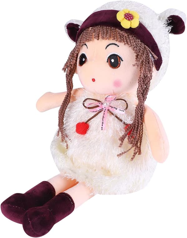 Vit 40CM Baby Girls Rag Doll Flicka Dekoration Kompis Leksaker Cut