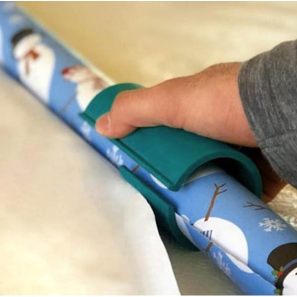 3-pack Glidande Presentpappersskärare - Bärbar Presentpappersrulle-skärare för Jul- och Födelsedagsinslagning