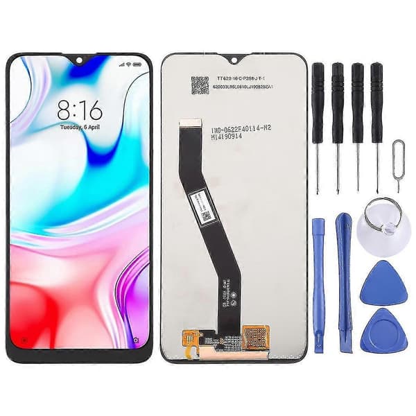 TFT LCD-skärm för Xiaomi Redmi Note 8 / 8a / 8a Dual / 8a Pro med digitizer komplett enhet (svart)