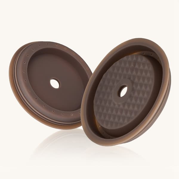 2 STK Gjenbrukbare Lokk for Nespresso Vertuo og VertuoLine Kapsler Påfyllbare og Kompatible Silikon
