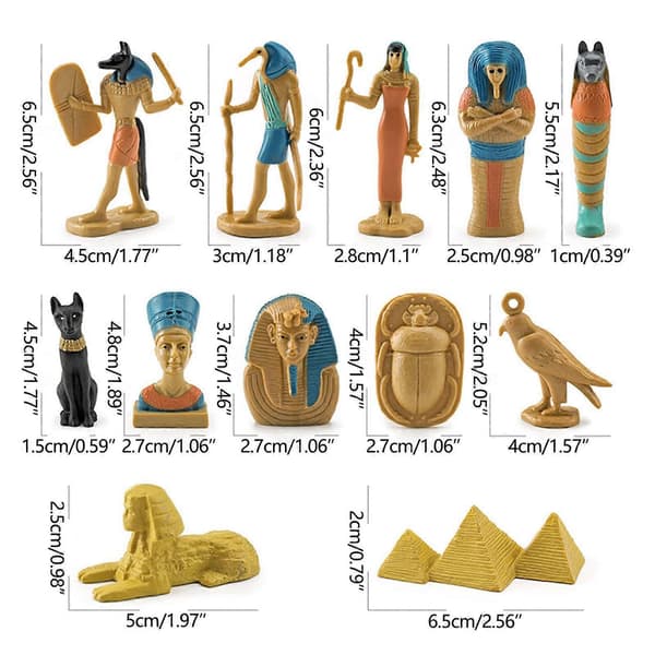 12 stk Antikk egyptisk kultur Sfinx Antikk egyptisk dronninghode simulering håndlaget ornamentmodell A01