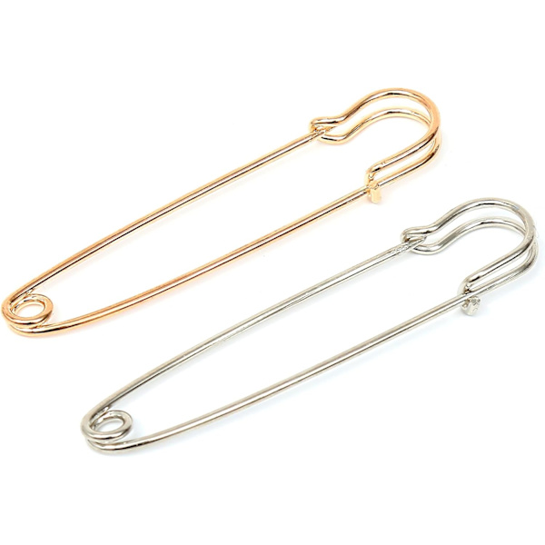 Säkerhetsnål – Extra stor – guld & silver – 20 stycken