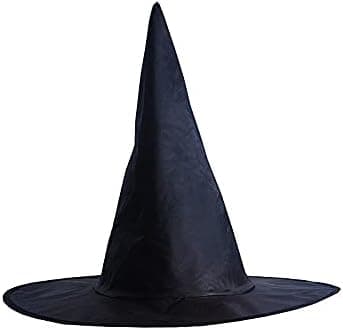 4 st häxhattar ┃ Halloweenkostym för barn ┃ Spetsig svart 34