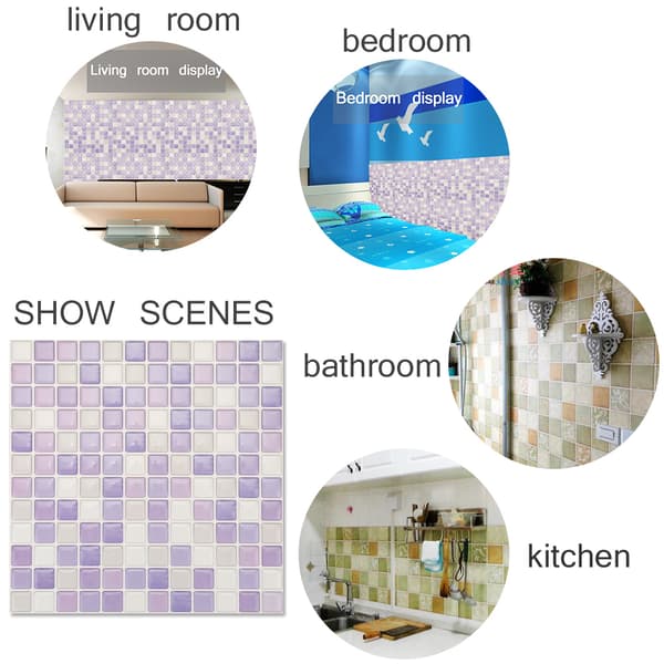 Self-adhesive 3D Tile Wall Decal Sticker DIY Kitchen Bathroom Home Decor Wallpaper #yjc0006