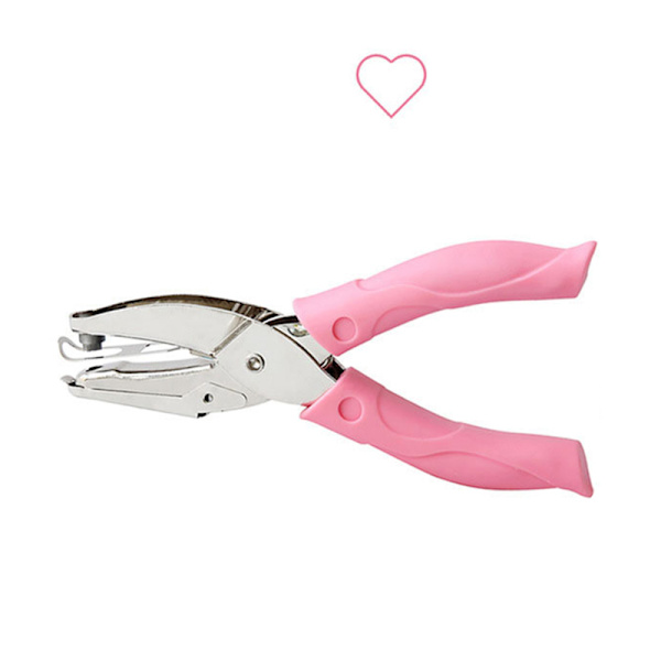Small Single Hole Punch, Comfortable Handle, Compact and Lightweight Handheld Hole Punch for Home Office, DIY, 5mm Star Hole