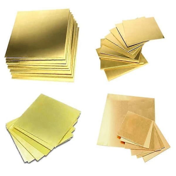 Brass Sheet for CNC Cutting and DIY Construction, Corrosion Resistant, Solderable, 1.5 x 150 x 150 mm 1.5x150x150mm