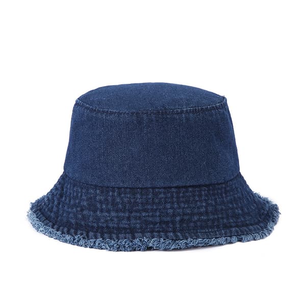 Deep Blue - Kvinders solhat Bred skygge Sommer Rejsevenlig Pakbar UPF 50+ Bomuld Solhat