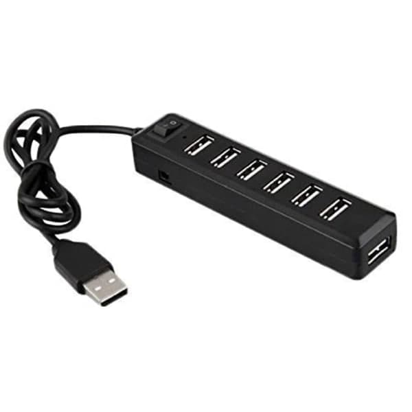 7-Portars USB-hubb med höghastighetsutökning för PS3, Xbox, Wii, PC, MAC, Laptop, Notebook, Mac Book, NetBook, Tablet, Tab