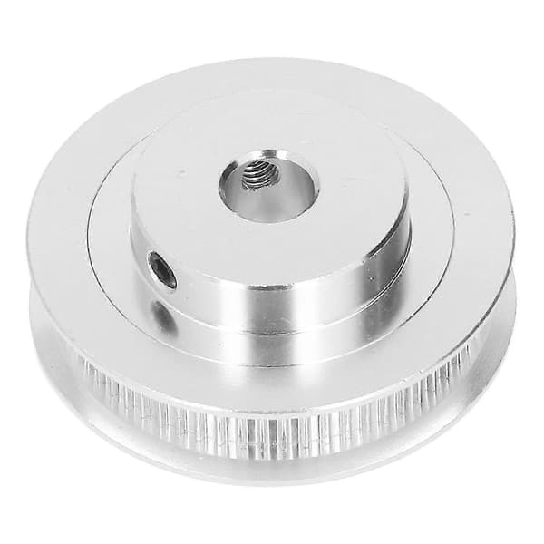 Sæt med 2 GT2 synkrone remskiver i aluminiumslegering, længde 200 mm, bredde 6 mm, remme 60 tænder 8 mm og 20 tænder 5 mm.