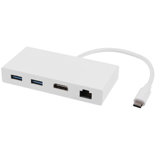Type-C 4-i-1 til kablet nettverkskort 100M HUB for Mac Book Notebook Nettverkskortkonverterer