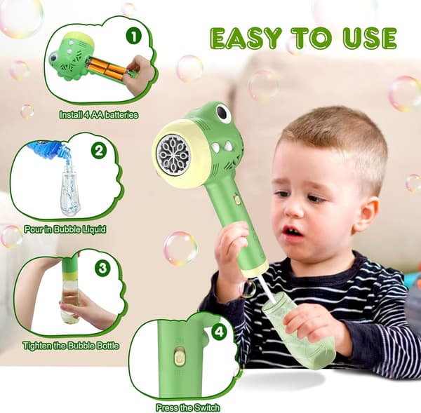 Boblemaskin for barn | Utendørsleker for småbarn 3-5 år | Perfekt som gave
