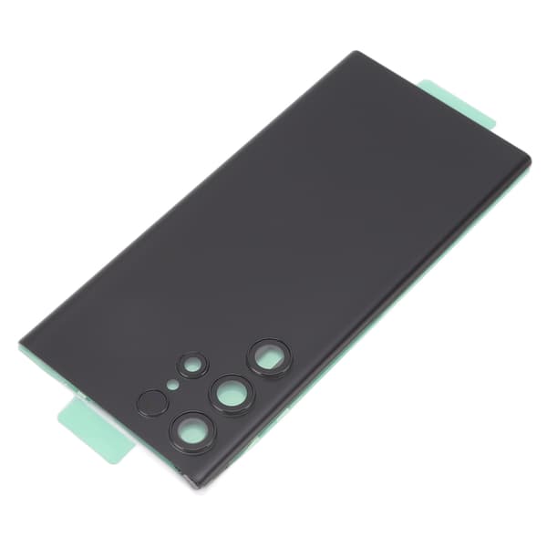 Bageste glasdæksel udskiftningsbatteridæksel hus bagpanel til Samsung Galaxy S22 Ultra 5G S908U S908F sort