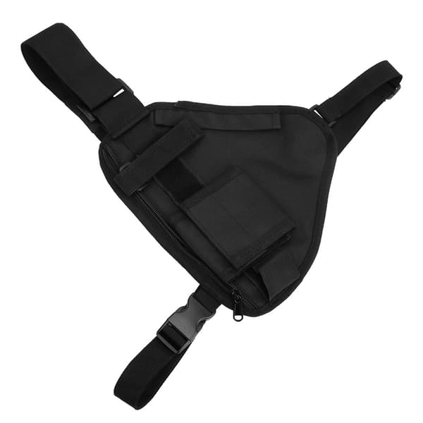 10.2x6.69 inch Walkie Talkie Portable Chest Bag Black with Adjustable Strap