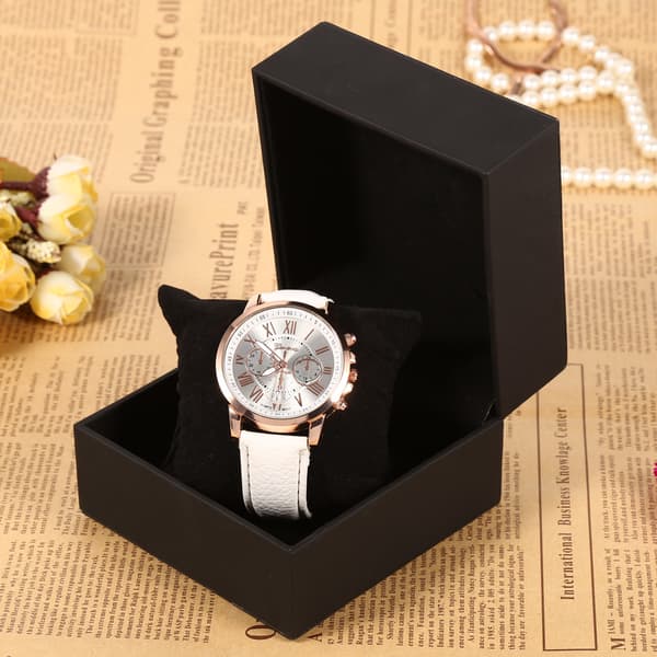 1 pc New Black PU Leather Watch Gift Display Case Bracelet Bangle Jewelry Storage Box