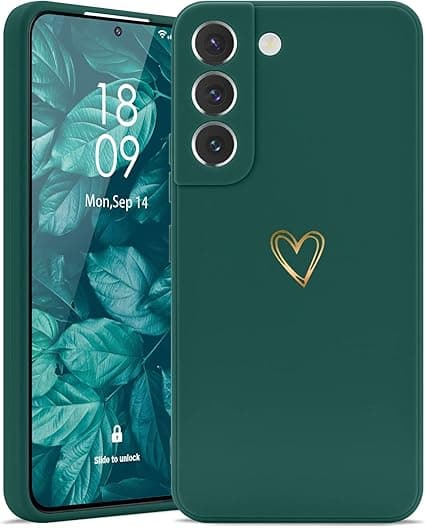 (Grønn) Deksel Kompatibel med Samsung S22 Støtsikkert Silikon TPU C