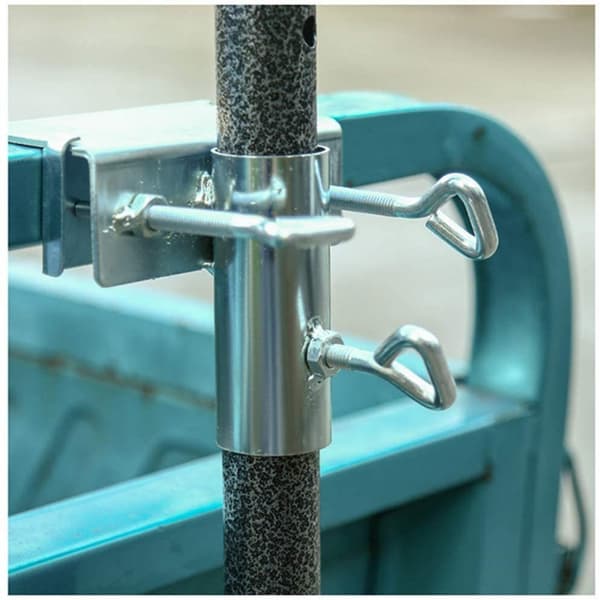Parasollin pidike parvekkeelle, tilaa säästävä, metallia