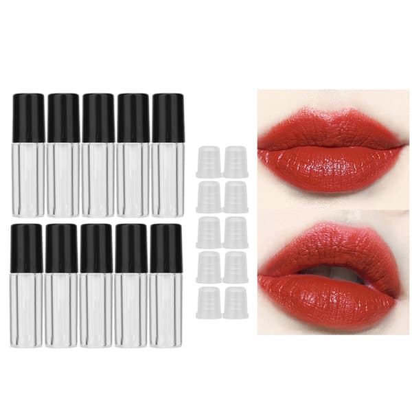 10 stk 1,5 ml mini lipglossrør leppestift DIY lipglossbeholder tomme flasker