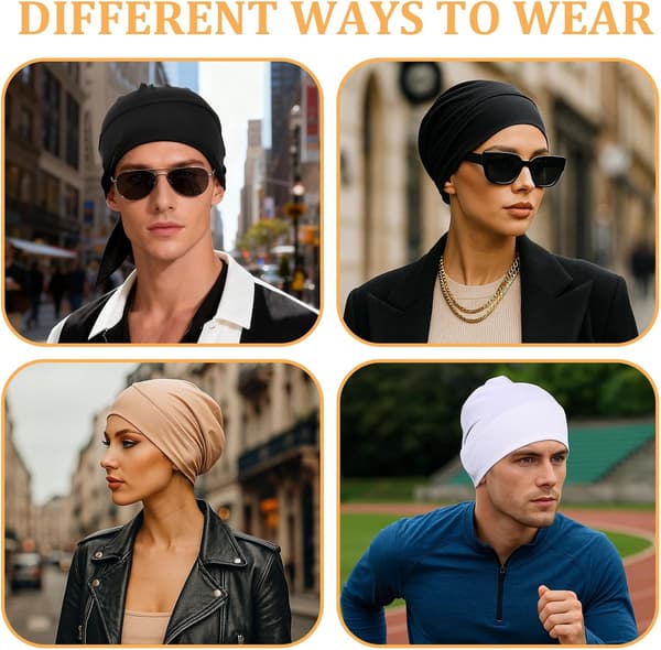 3 kpl hijab-aluspipo naisille, musta, valkoinen