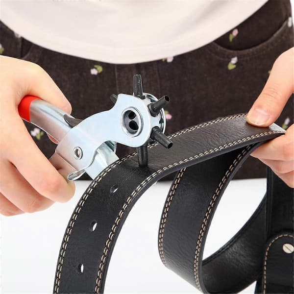 3-pack Belt Hole Punch for Leather, Craft Hole Puncher, Belt Hole Punch with 6 Different Hole Sizes
