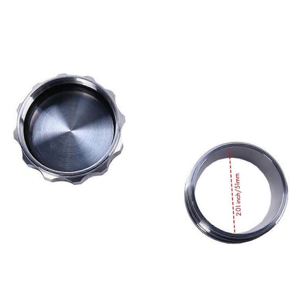 2 tommer 51 mm svejset på påfyldningshals af aluminiumslegering og modificeret brændstoftankdæksel til bildele sølv