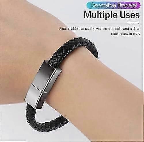 Lærarmbånd Smart Armbånd USB-lading USB Bærbar Reiselader for Menn Kvinner Android/iPhone