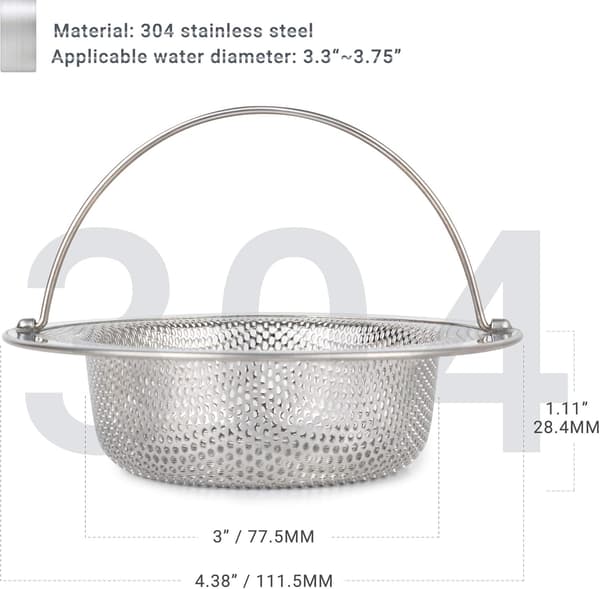Innovative vaskesier, madrestefanger, rustfri vaskesier i rustfrit stål, spejloverflade for nem rengøring, egnet til