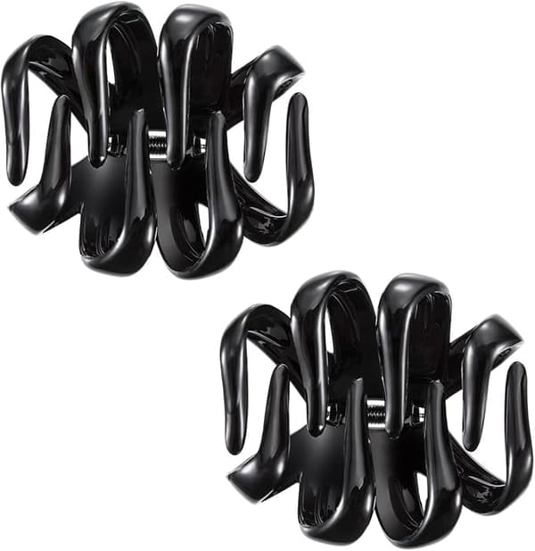 4 store blekkspruthårklemmer (svart, 8 cm) sklisikre edderkopphårnåler Octo