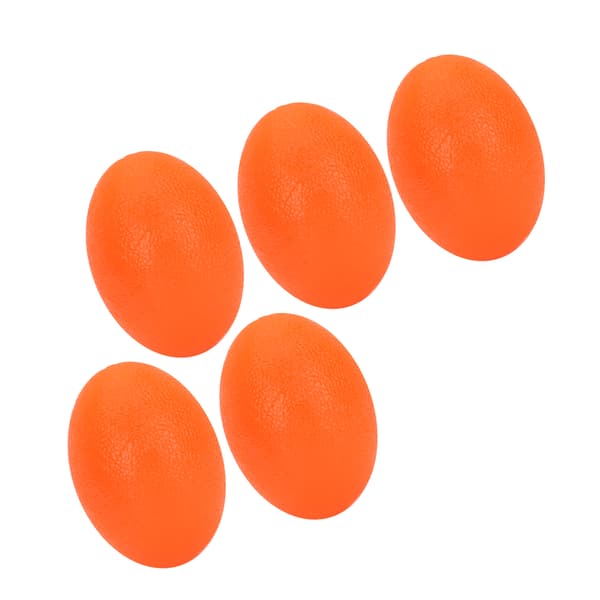 5 stk silikone håndgreb bold håndledstræning styrketræning massagegrebforstærker orange (20 grader) ægform (oval)