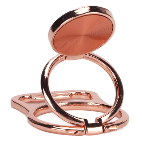 Telefonringholder roterbar sammenleggbar magnetisk flaskeåpner fingerstativ stativ Roségull_tfrf