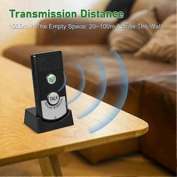 Wireless Intercom Voice Monitor Reminder Smart Two-Way Intercom Suitable for Home Hospital Hotel