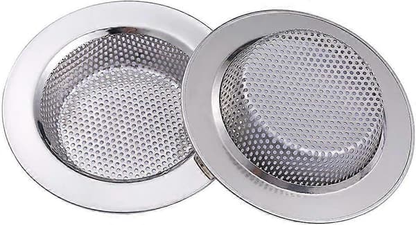 2 stk Vaskesil, Vaskesil i rustfritt stål, Metallbadesil
