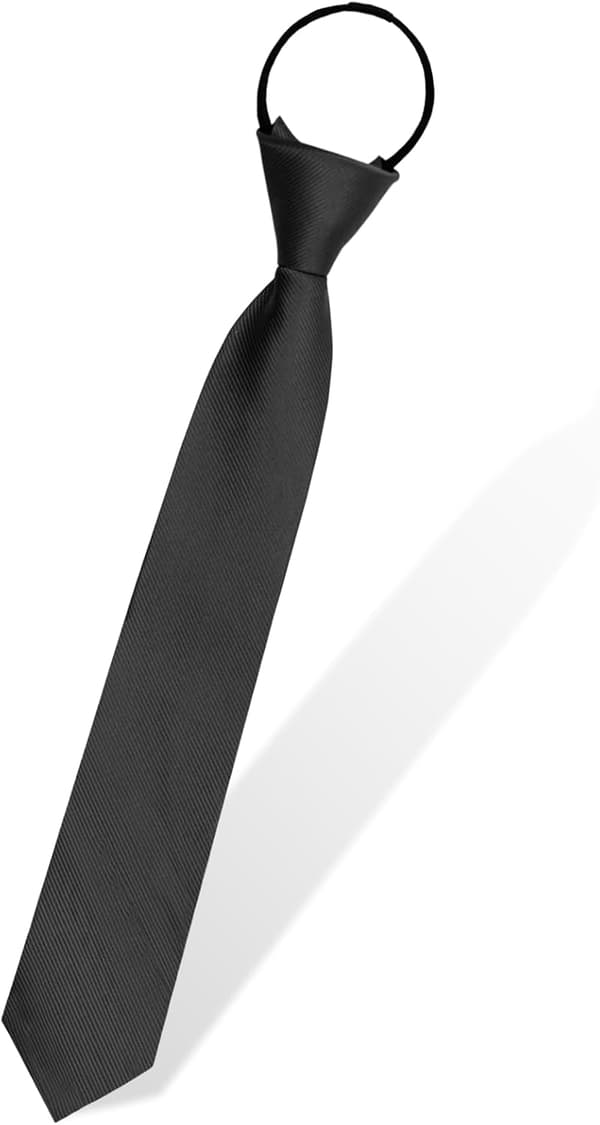 Smal slips til kvinder, justerbar, forbundet lynlåsslips, sort - Black