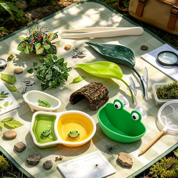 Frosketilbehør for terrarium Amfibieinnhegning habitatutstyr -