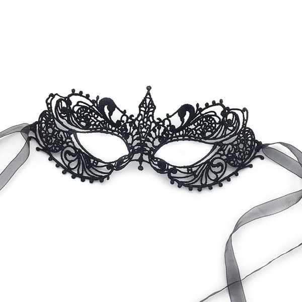 #Lace Party Mask, Lace Masquerade Mask (Black)#