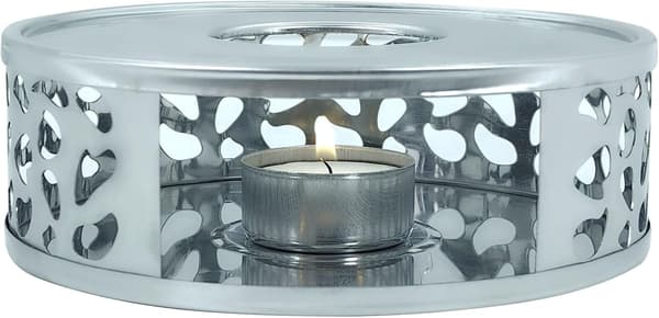 Tekanne lysvarmer telysvarmer Heizboden med lysholder T-W-01 (sølv) sølv - Silberfarben